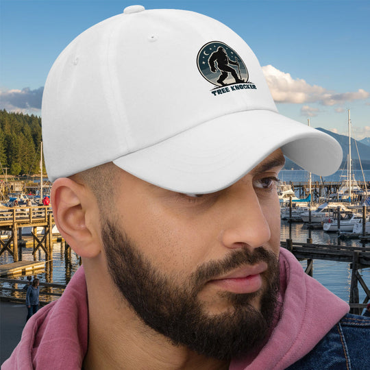 Tree Knocker Dad Hat – Sasquatch Night Patch Cotton Cap