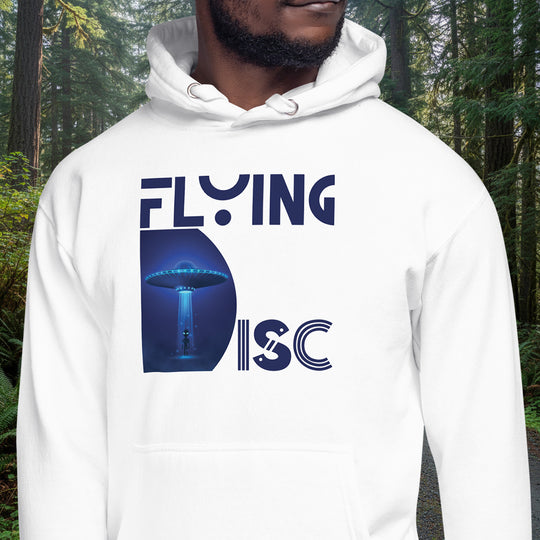 Flying Disc Hoodie – UFO Abduction Cotton Blend Pullover