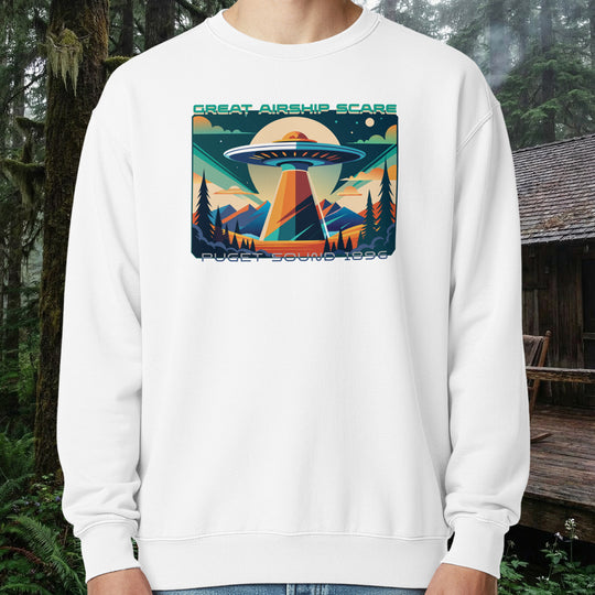 1896 Airship Scare Crewneck – Puget Sound Lore Fleece
