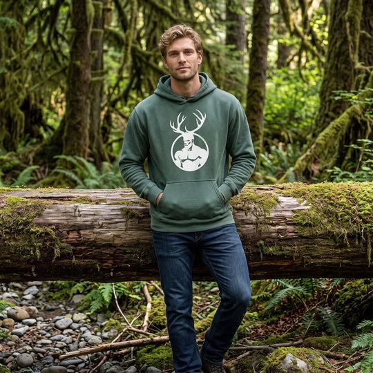 Cernunnos Horned Guardian Garment-Dyed Hoodie