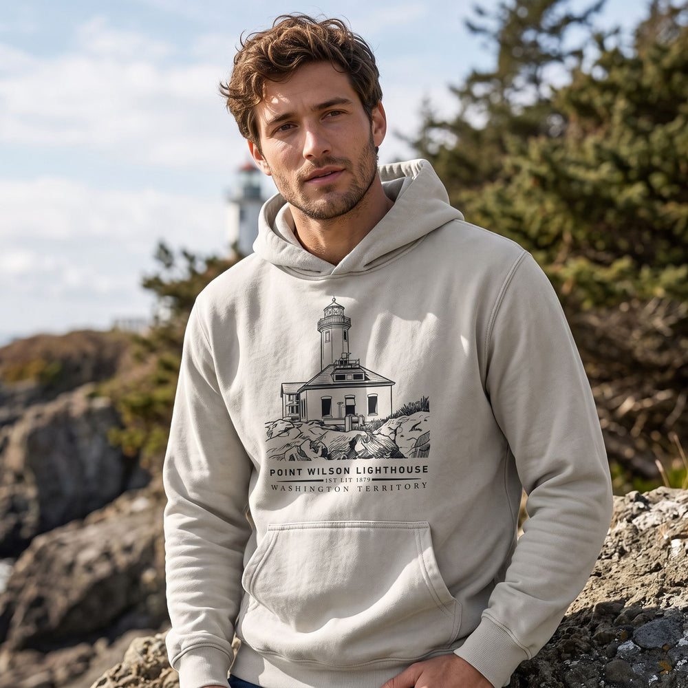 Point Wilson Lighthouse Garment-Dyed Heavyweight Hoodie