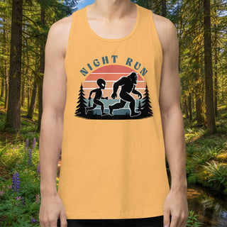 Night Run Tank – Sasquatch & Alien Trail Premium Muscle Shirt