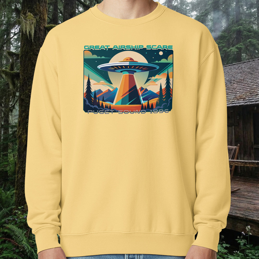 1896 Airship Scare Crewneck – Puget Sound Lore Fleece
