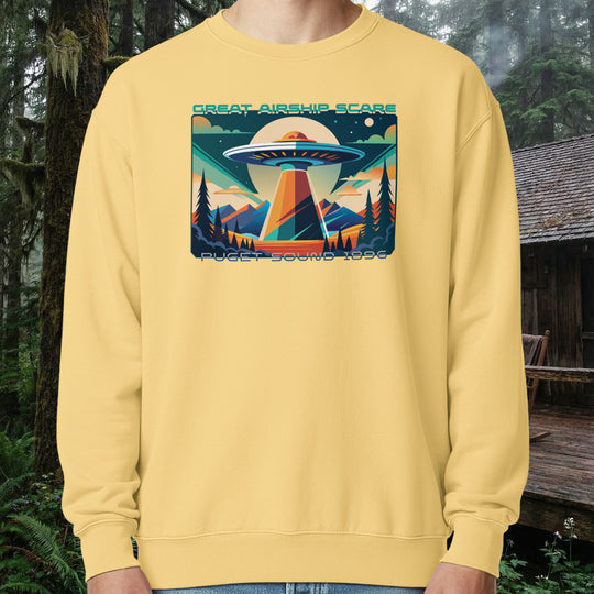 1896 Airship Scare Crewneck – Puget Sound Lore Fleece