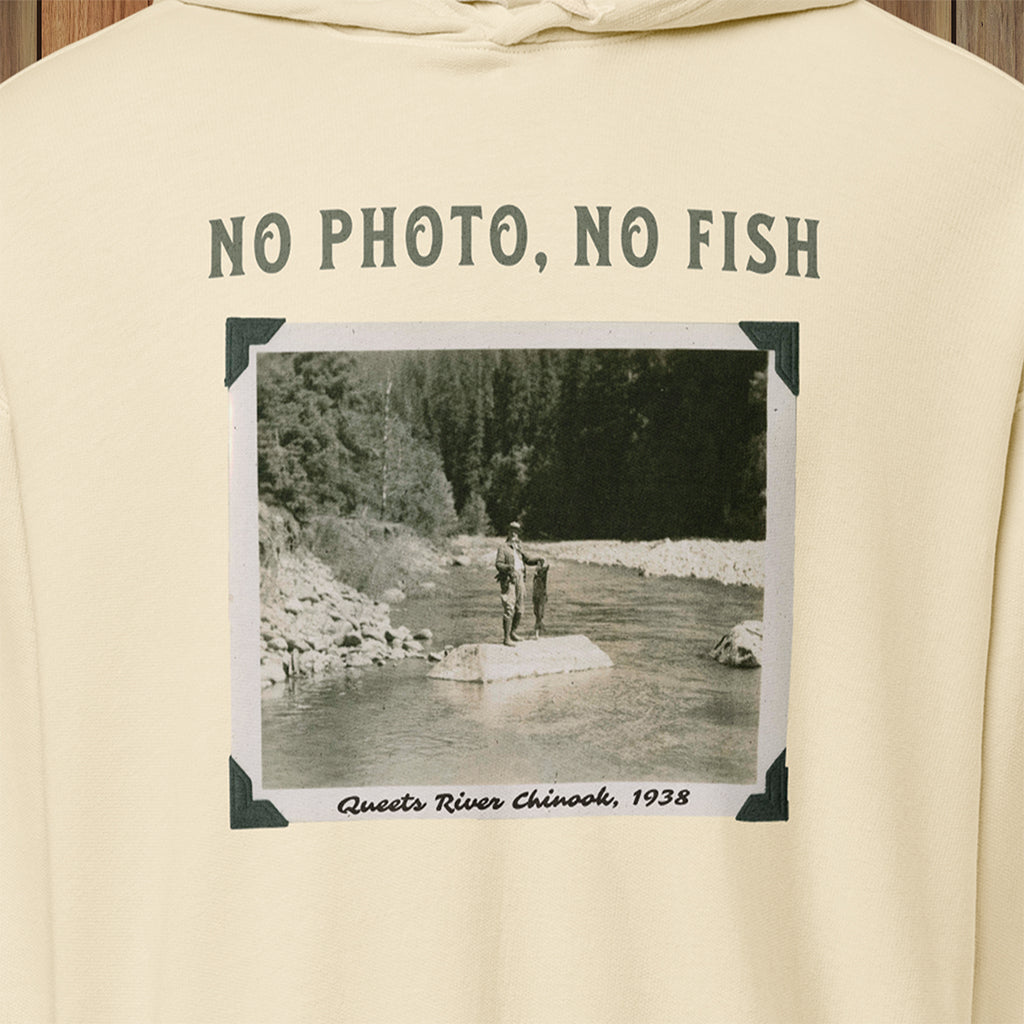 The Queets River "No Photo, No Fish" Lightweight Hoodie